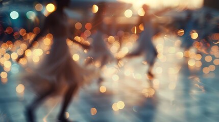 Poster - The soft blur of the background allows the spotlight to shine on the dancers stealing the focus.