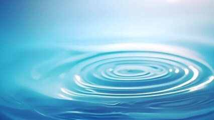 Leinwandbilder - Abstract blue circle water ripples, liquid texture background.