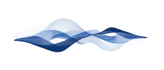 Wall Mural - Blue wave illustration with curved lines and swirls, creating a seamless pattern for wallpaper or backgrounds