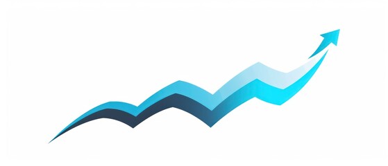 Wall Mural - business graph and chart in blue, symbolizing success and economic growth