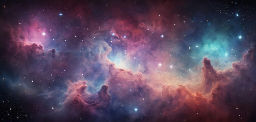 nebula background with space