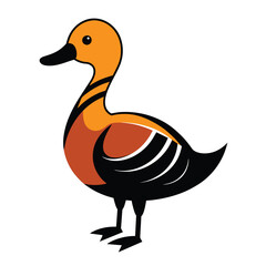 Wall Mural - Solid color Fulvous Whistling Duck animal vector design
