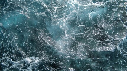 Abstract turbulent ocean waves water surface texture. Background, wallpaper, poster, banner design with copyspace