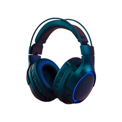 Modern headphone isolated on a transparent background by AI generative.