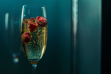 Wall Mural - glass with champagne