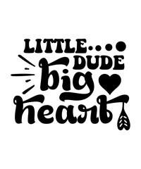 Sticker - little dude big heart svg