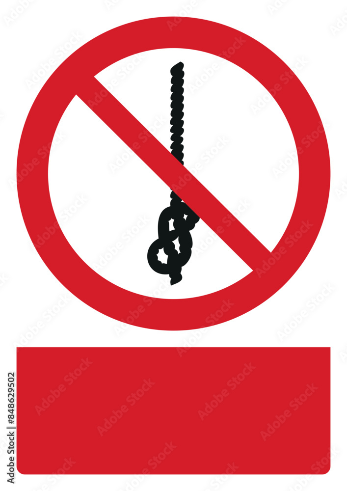 No Ropes Sign iso prohibition safety signs v2 do not tie knots in rope your custom ...