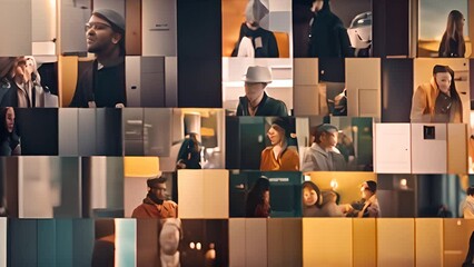 Poster - Diverse Group of People in Digital Illustration Generative AI