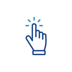 Poster - Hand cursor click icon vector