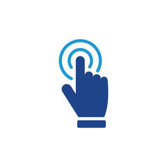 Poster - Hand touch icon, Hand cursor click icon vector
