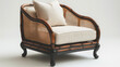© Rongh Studio - natural bamboo made rattan and wicker arm chair with cushion