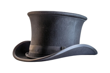 Wall Mural - Black Top Hat isolated on white background