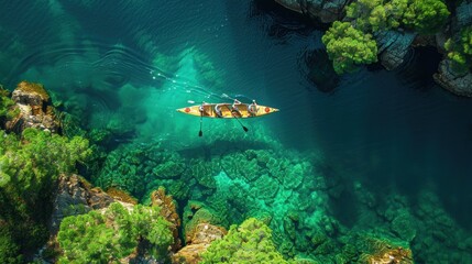 Wall Mural - Kayaking Through Turquoise Waters