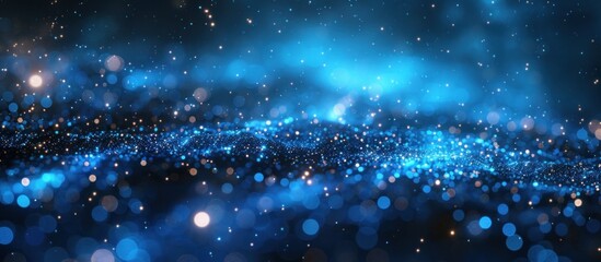 Sparkling Blue Abstract Background