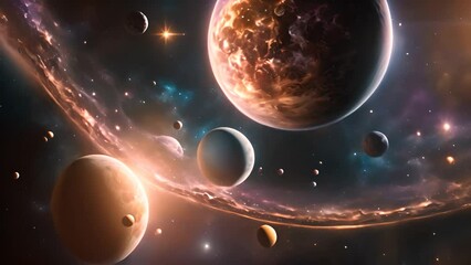 Poster - Planets and Stars in a Cosmic Landscape Generative AI