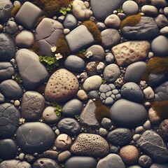 Wall Mural - pebbles on the beach