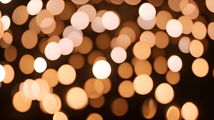 Poster - Golden Bokeh Lights at Night Generative AI