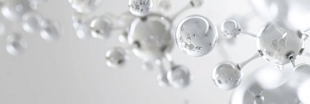 Molecule, bubble, white background, arranged cells, transparent, organic matter, close-up