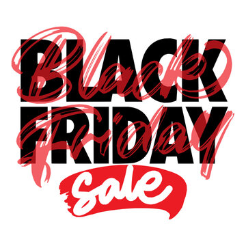 Black Friday sale lettering typography vector