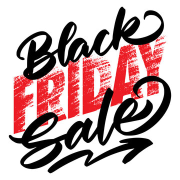 Black Friday sale lettering typography vector