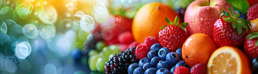 Fresh Berries and Citrus Fruits Close-Up