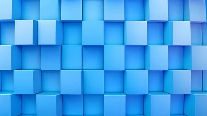 Leinwandbilder - Seamless moving small blue color box pattern background, square box pattern