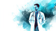 © Harshal - doctor vector illustration, background for doctors day with space for design