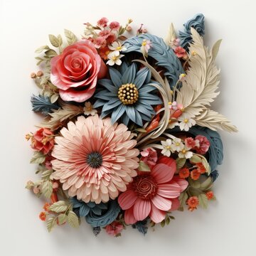 English alphabet letter enchanting flower ornate