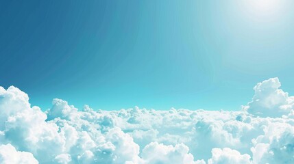 Wall Mural - beautiful blue sky landscape background