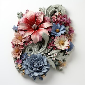 English alphabet letter enchanting flower ornate