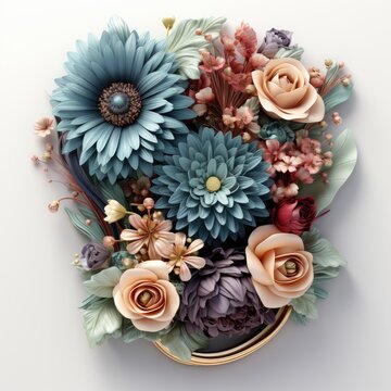 English alphabet letter enchanting flower ornate