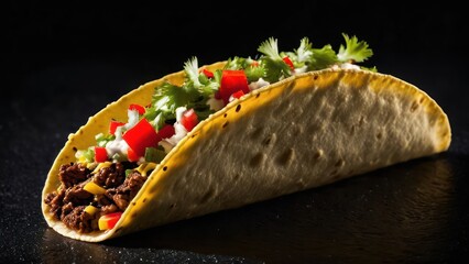 Canvas Print - Topping Tapestry of the Classic Beef Taco
