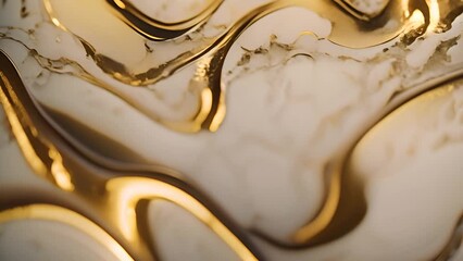 Poster - abstract gold and marble swirls generative ai