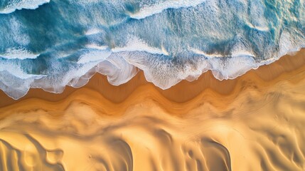 Wall Mural - A high-definition capture of the waves on a sand dune, the natural patterns formed by wind creating an abstract design. 32k, full ultra hd, high resolution
