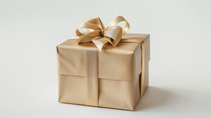 Canvas Print - Elegantly presented gift box against white backdrop