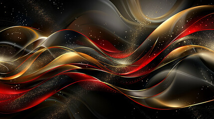 Sticker - luxury background black red gold abstract