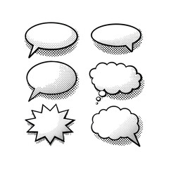 vector collection of speech bubbles