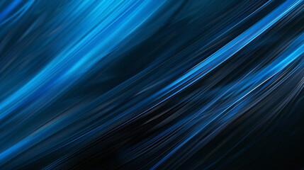 Poster - Dynamic abstract wallpaper with blue streaks and highlights, offering a sense of motion and layered depth