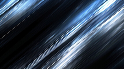 Poster - Diagonal lines in shades of blue and white create a dynamic, abstract pattern with a sense of speed and futurism