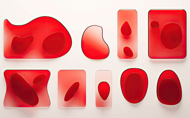 Poster - Geometric shapes elements set, Modern abstract graphic web design elements