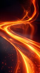 Poster - Mesmerizing Neon Light Streaks Backdrop for Modern Digital Presentations and Branding Concepts