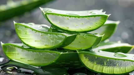 Sticker - Aloe vera plant leaves in close up