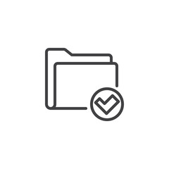 Canvas Print - Approved File line icon