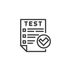 Canvas Print - Passed Test line icon