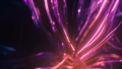 Poster - Abstract Neon Smoke Background With Red and Blue Lines