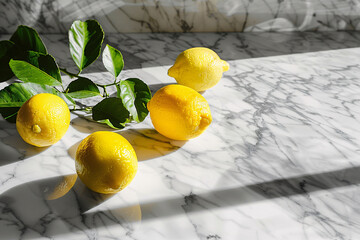 lemons on a marble surface