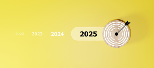 Wall Mural - countdown to 2025. loading year from 2024 to 2025. new year start concept