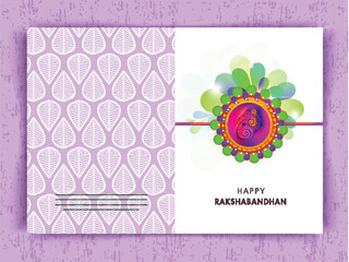 Wall Mural - Happy Raksha Bandhan Greeting Card with Beautiful Rakhi.