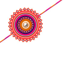 Sticker - Beautiful Flower Rakhi Isolated on Png Background for Happy Rakhi Festival.