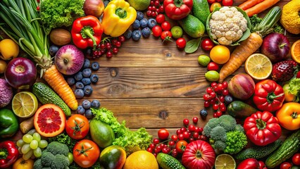 Fresh and colorful fruit and vegetable background for design , fresh, colorful, fruits, vegetables, background, healthy